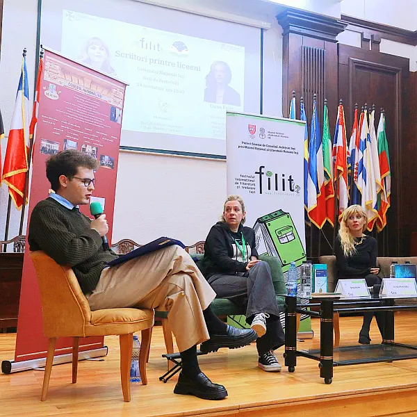 FILIT 2025 - Scriitori printre liceeni 9 Tudor Bruma elev la Colegiul National Iasi